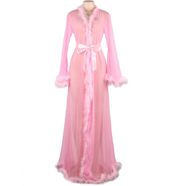 Comeonlover Lace Long Sleepwear Gown
