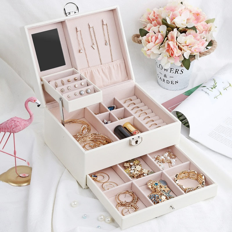 Large Multi-Layer Pull Jewelry Box