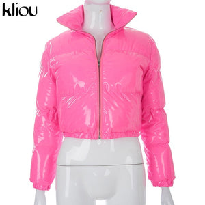 Crop Bubble Puffer Coat