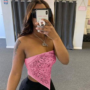 Cute Sexy Graphic Bandana Crop Top