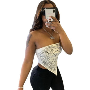 Cute Sexy Graphic Bandana Crop Top