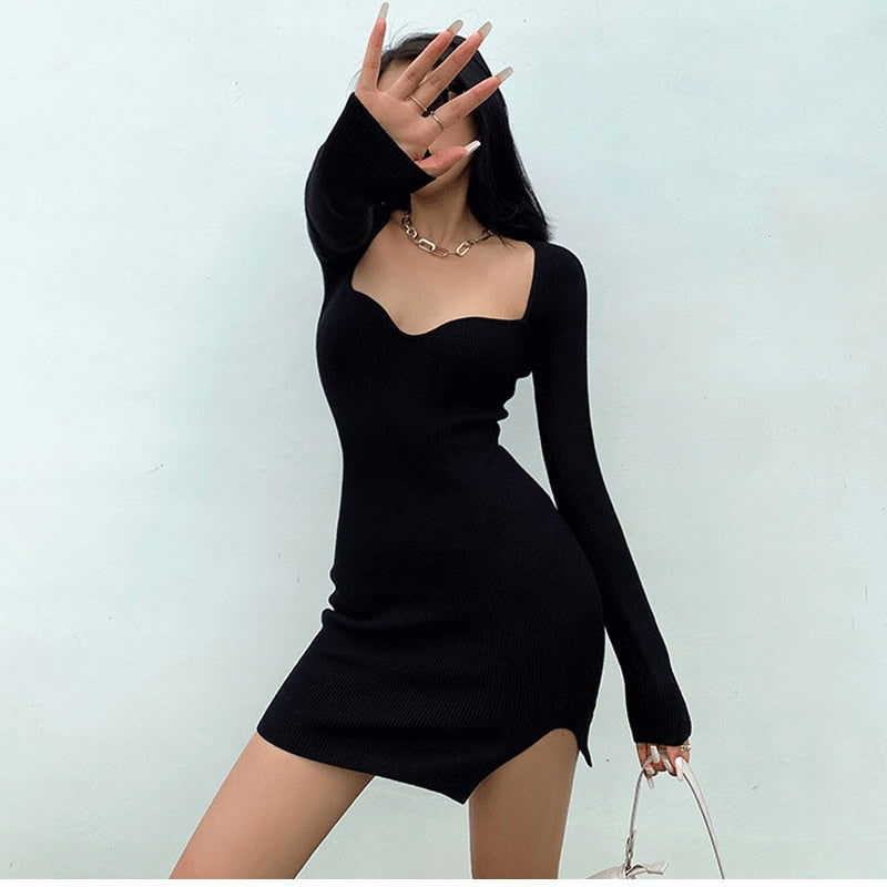 Long Sleeve Knitted Dress