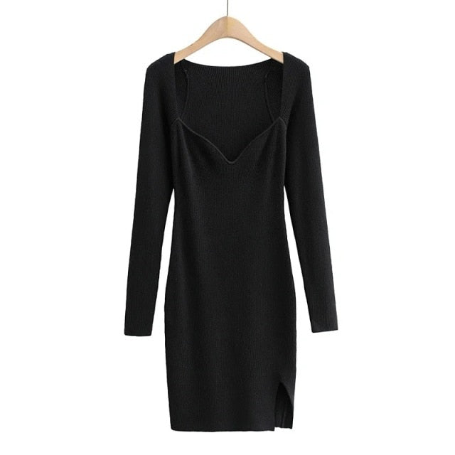 Long Sleeve Knitted Dress